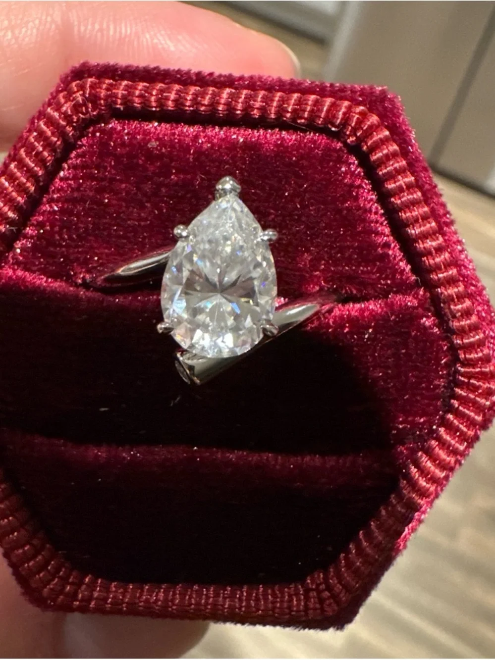 Helzberg Diamonds 2ct Pear-Cut Solitaire Ring